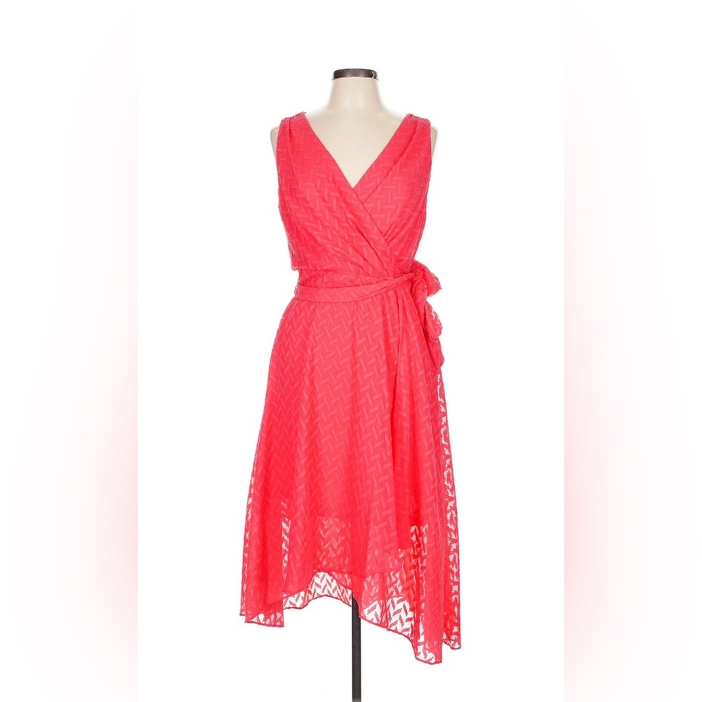 Elegant Pink Wrap Dress